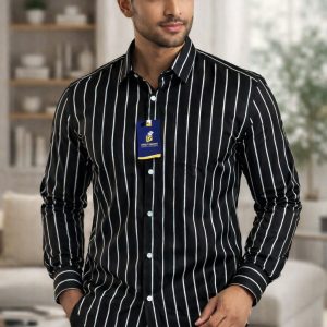Mens long sleeve Strip shirt