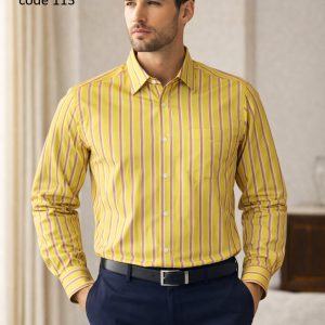 Mens long sleeve Strip shirt