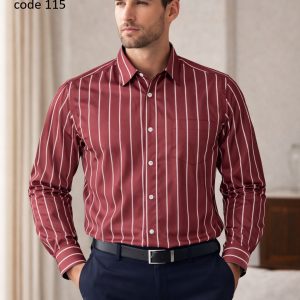 Mens long sleeve Strip shirt