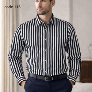 Mens long sleeve Strip shirt