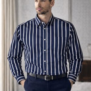 Mens long sleeve Strip shirt