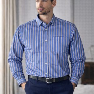 Mens long sleeve Strip shirt