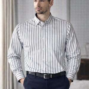 Mens long sleeve Strip shirt
