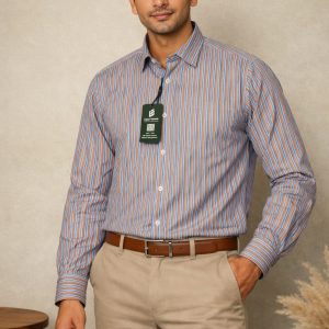 Mens long sleeve Strip shirt