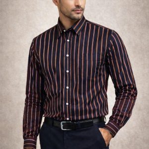 Mens long sleeve Strip shirt