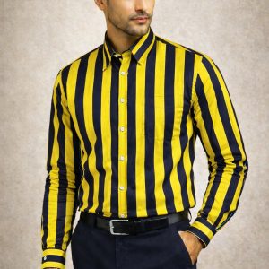 Mens long sleeve Strip shirt