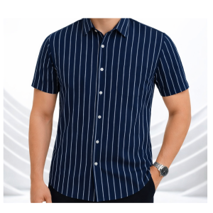 Mens Half Sleeve Strip Shirt