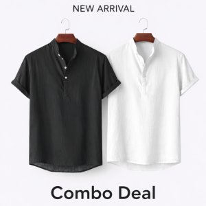 Premium Rimi Cotton Henley Half Sleeve Katua Shirt