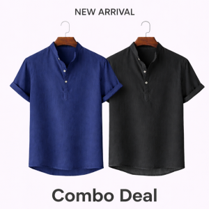 Premium Rimi Cotton Henley Half Sleeve Katua Shirt